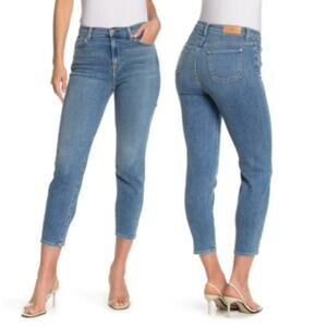 7 For All Mankind High Waist Slim Jeans in Beaublu Wash